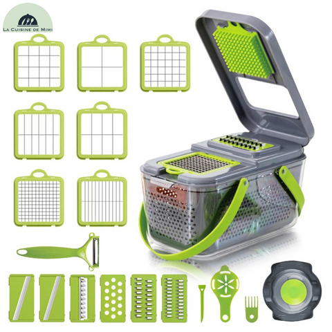 Hachoir à légumes manuel multifonction 22 en 1